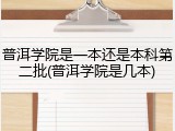 普洱学院是一本还是本科第二批(普洱学院是几本)