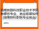 湖南铁路科技职业技术学院有哪些专业，就业前景如何(湖南铁科职院专业就业)