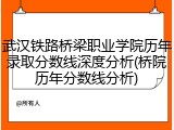 武汉铁路桥梁职业学院历年录取分数线深度分析(桥院历年分数线分析)