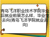 青岛飞洋职业技术学院毕业后就业前景怎么样，毕业生去向(青岛飞洋学院就业去向)