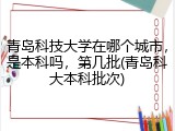 青岛科技大学在哪个城市，是本科吗，第几批(青岛科大本科批次)