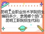 昆明工业职业技术学院招生编码多少，隶属哪个部门(昆明工职院招生代码)