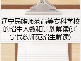辽宁民族师范高等专科学校的招生人数和计划解读(辽宁民族师范招生解读)