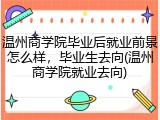 温州商学院毕业后就业前景怎么样，毕业生去向(温州商学院就业去向)