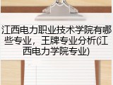 江西电力职业技术学院有哪些专业，王牌专业分析(江西电力学院专业)