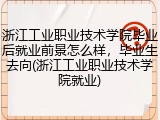 浙江工业职业技术学院毕业后就业前景怎么样，毕业生去向(浙江工业职业技术学院就业)