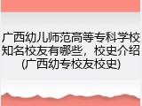 广西幼儿师范高等专科学校知名校友有哪些，校史介绍(广西幼专校友校史)