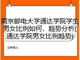 南京邮电大学通达学院学生男女比例如何，趋势分析(通达学院男女比例趋势)