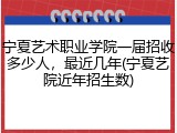 宁夏艺术职业学院一届招收多少人，最近几年(宁夏艺院近年招生数)