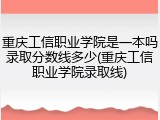 重庆工信职业学院是一本吗录取分数线多少(重庆工信职业学院录取线)