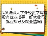 武汉纺织大学外经贸学院有没有就业指导，好就业吗(就业指导及就业情况)