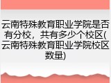 云南特殊教育职业学院是否有分校，共有多少个校区(云南特殊教育职业学院校区数量)