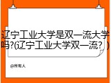 辽宁工业大学是双一流大学吗?(辽宁工业大学双一流？)