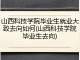 山西科技学院毕业生就业大致去向如何(山西科技学院毕业生去向)