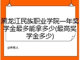 黑龙江民族职业学院一年奖学金最多能拿多少(最高奖学金多少)