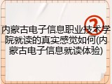 内蒙古电子信息职业技术学院就读的真实感觉如何(内蒙古电子信息就读体验)