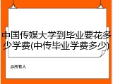 中国传媒大学到毕业要花多少学费(中传毕业学费多少)