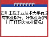 四川工程职业技术大学有没有就业指导，好就业吗(四川工程职大就业情况)