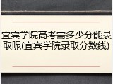 宜宾学院高考需多少分能录取呢(宜宾学院录取分数线)