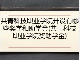 共青科技职业学院开设有哪些奖学和助学金(共青科技职业学院奖助学金)