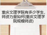重庆文理学院有多少学生，师资力量如何(重庆文理学院规模师资)