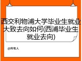 西交利物浦大学毕业生就业大致去向如何(西浦毕业生就业去向)