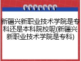 新疆兴新职业技术学院是专科还是本科院校呢(新疆兴新职业技术学院是专科)