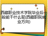 西藏职业技术学院毕业后一般能干什么呢(西藏职院就业方向)
