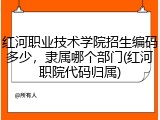 红河职业技术学院招生编码多少，隶属哪个部门(红河职院代码归属)