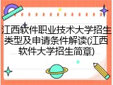 江西软件职业技术大学招生类型及申请条件解读(江西软件大学招生简章)