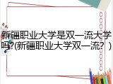 新疆职业大学是双一流大学吗?(新疆职业大学双一流？)