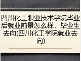 四川化工职业技术学院毕业后就业前景怎么样，毕业生去向(四川化工学院就业去向)
