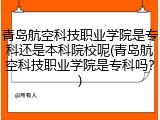 青岛航空科技职业学院是专科还是本科院校呢(青岛航空科技职业学院是专科吗？)