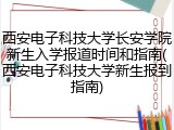 西安电子科技大学长安学院新生入学报道时间和指南(西安电子科技大学新生报到指南)