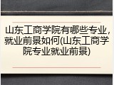 山东工商学院有哪些专业，就业前景如何(山东工商学院专业就业前景)