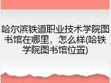 哈尔滨铁道职业技术学院图书馆在哪里，怎么样(哈铁学院图书馆位置)