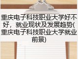 重庆电子科技职业大学好不好，就业现状及发展趋势(重庆电子科技职业大学就业前景)