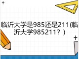临沂大学是985还是211(临沂大学985211？)