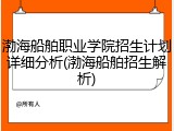 渤海船舶职业学院招生计划详细分析(渤海船舶招生解析)