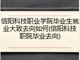 信阳科技职业学院毕业生就业大致去向如何(信阳科技职院毕业去向)