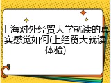 上海对外经贸大学就读的真实感觉如何(上经贸大就读体验)