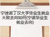宁波诺丁汉大学毕业生就业大致去向如何(宁诺毕业生就业去向)