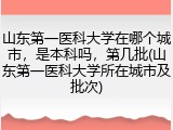 山东第一医科大学在哪个城市，是本科吗，第几批(山东第一医科大学所在城市及批次)