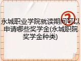 永城职业学院就读期间可以申请哪些奖学金(永城职院奖学金种类)