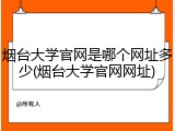 烟台大学官网是哪个网址多少(烟台大学官网网址)