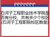 石河子工程职业技术学院是否有分校，共有多少个校区(石河子工程职院校区数量)