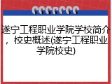 遂宁工程职业学院学校简介，校史概述(遂宁工程职业学院校史)