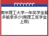 南京理工大学一年奖学金最多能拿多少(南理工奖学金上限)