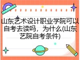 山东艺术设计职业学院可以自考去读吗，为什么(山东艺院自考条件)