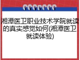 湘潭医卫职业技术学院就读的真实感觉如何(湘潭医卫就读体验)